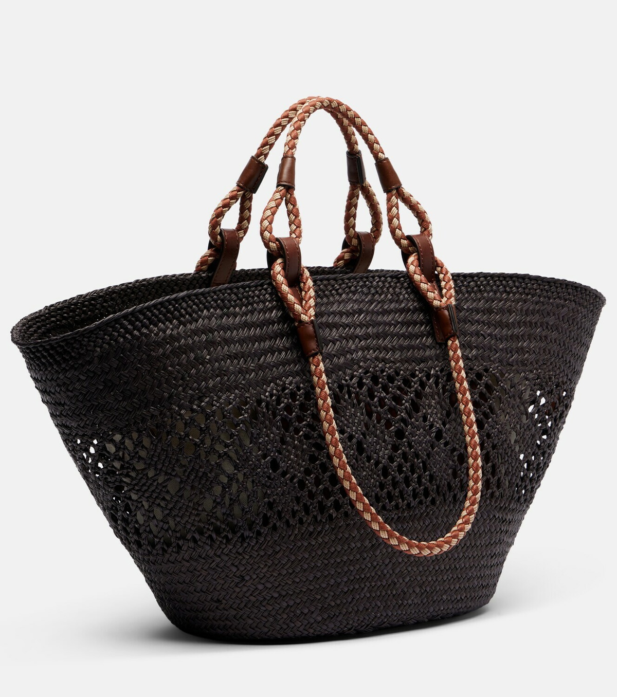Stella McCartney Logo Large raffia basket bag