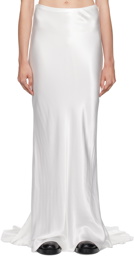 Ann Demeulemeester White Madeleen X-Long Flared Maxi Skirt