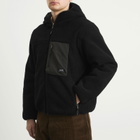 Taion Men's Mountain Boa Hooded Fleece Jacket in Black/Black