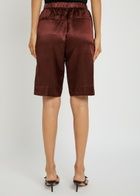 Day Birger ET Mikkelsen Denny Satin-twill Shorts Burgundy