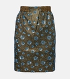 Jacques Wei Floral sequined pencil skirt