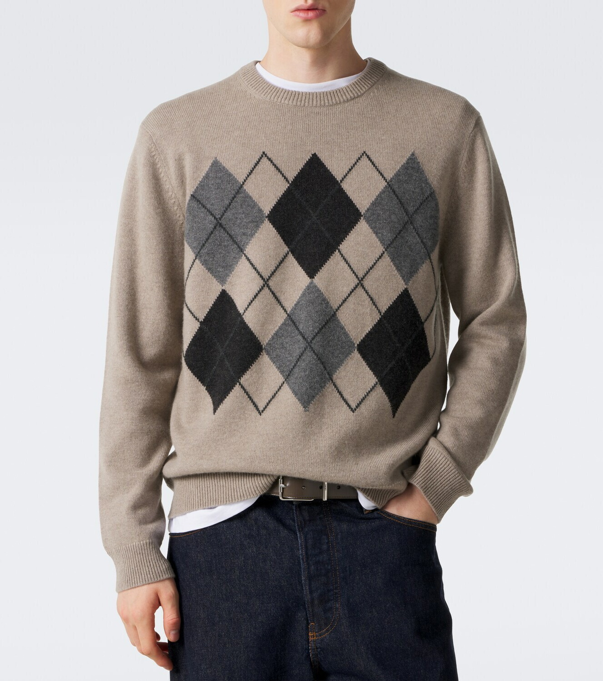 Arch4 Mr Hambley argyle cashmere sweater