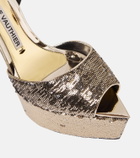 Alexandre Vauthier Sequined platform sandals