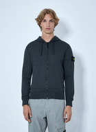 Stone Island Hooded Zip-Up Sweatshirt