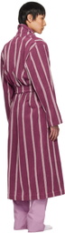 Tekla Purple & Pink Terry Classic Bathrobe