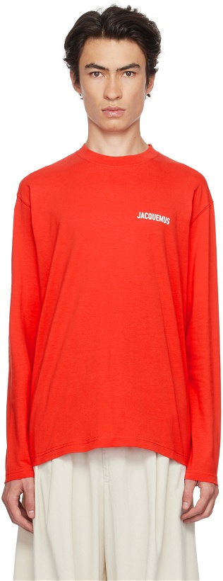Photo: Jacquemus Red Le Papier 'Le T-Shirt Manches Longues' Long Sleeve T-Shirt