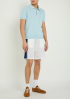 Casablanca Logo-monogrammed Cotton-blend Polo Shirt Light Blue