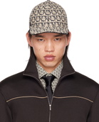 Ferragamo Off-White & Gray Gancini Cap