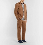 Mr P. - Wide-Leg Garment-Dyed Cotton-Twill Chinos - Brown