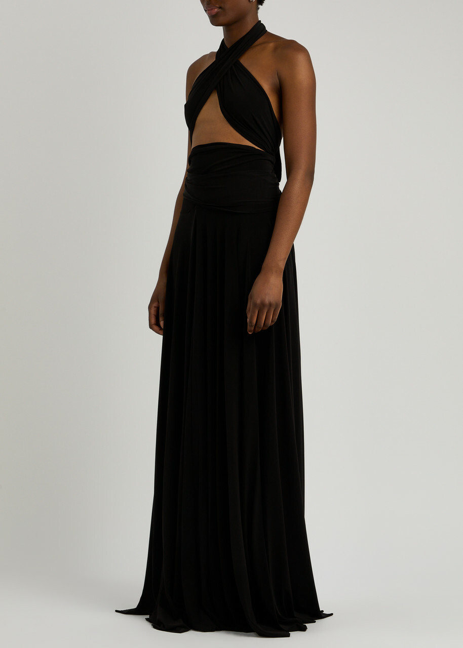 Norma Kamali Jersey Maxi Dress Black
