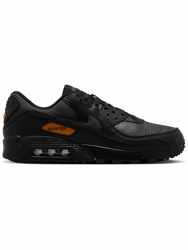 Photo: Nike - Air Max 90 Rubber-Trimmed Leather and GORE-TEX® Ripstop Sneakers - Black