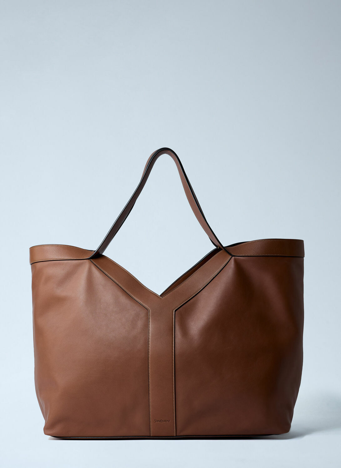 Saint Laurent Large Y-Shaped Leather Tote Bag