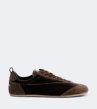 Jil Sander Etage suede-trimmed velvet sneakers
