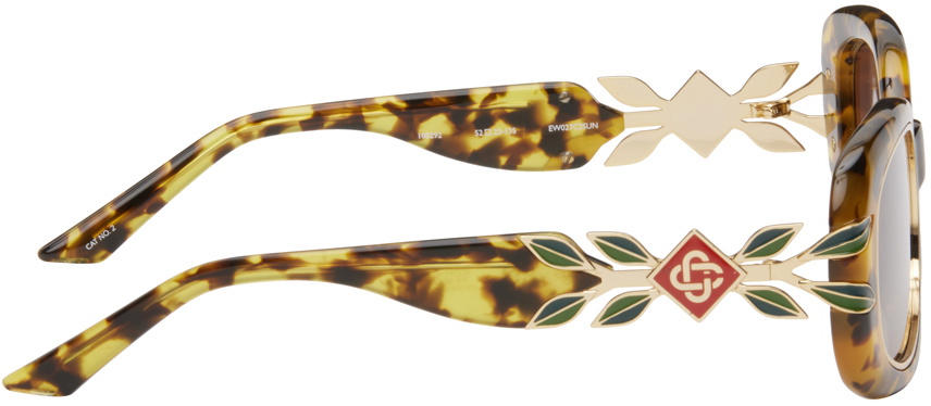Casablanca Gold & Brown Laurel Sunglasses