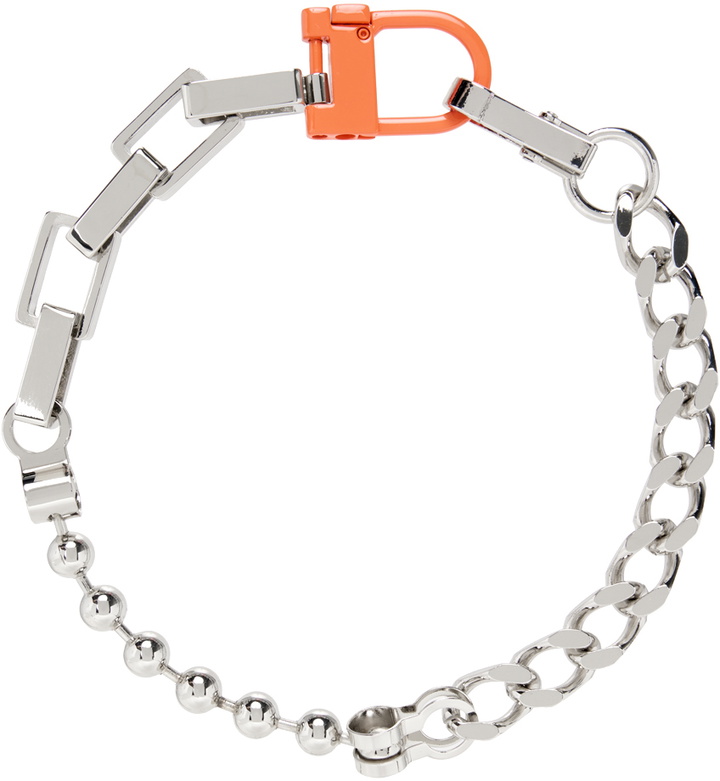 Photo: Heron Preston Silver Multichain Necklace