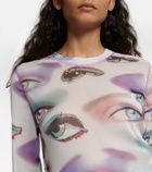 JW Anderson - Printed long-sleeved mesh top