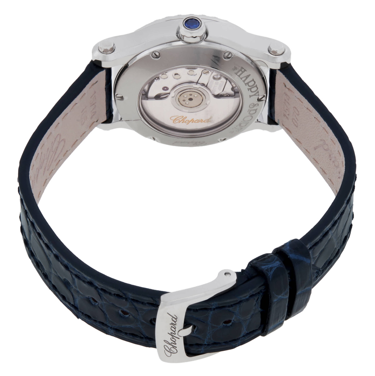 Chopard Happy Sport Automatic Diamond Blue Dial Ladies Watch 278573-3008