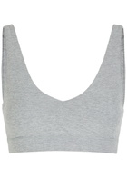 Vuori Rhythm Cut-out Back Stretch-jersey bra Grey