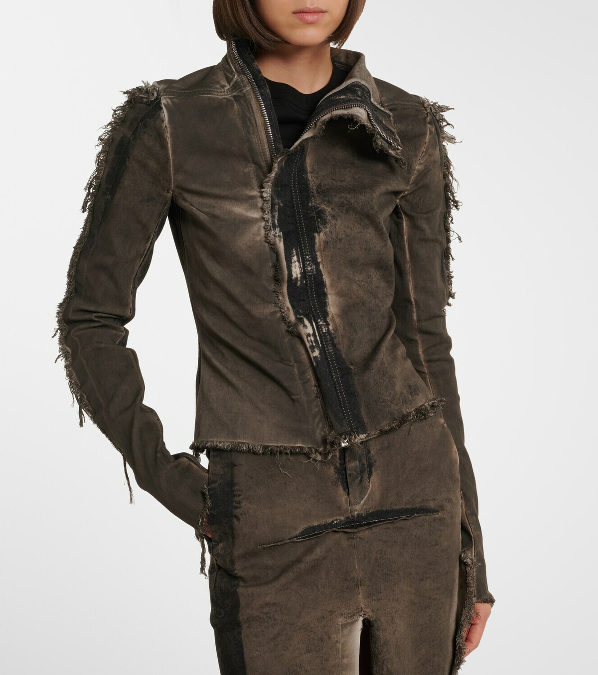 Rick Owens Gary distressed denim jacket