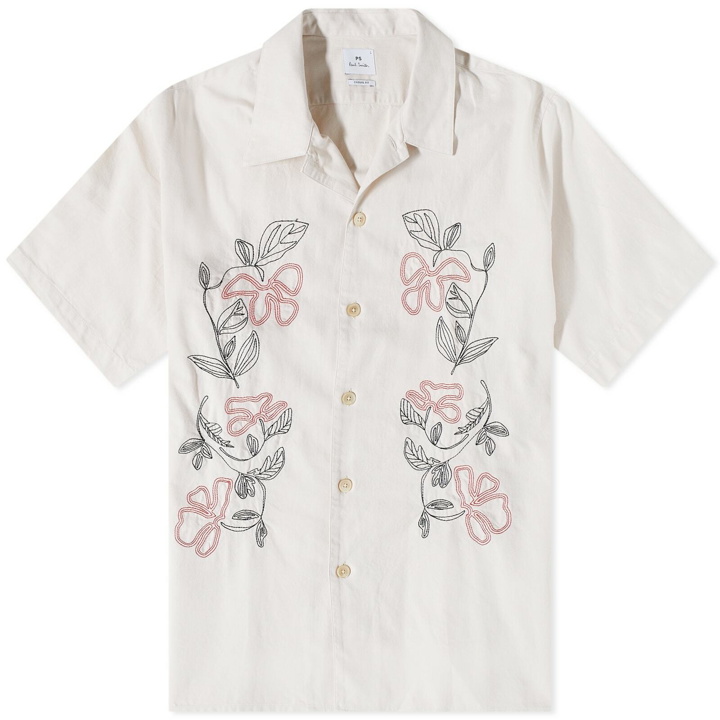 Photo: Paul Smith Men's Embroidered Vacation Shirt in White