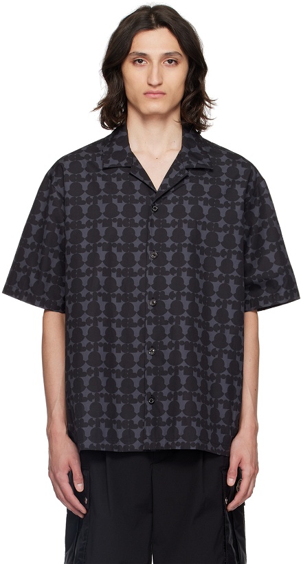Photo: Moncler Gray & Black Print Shirt