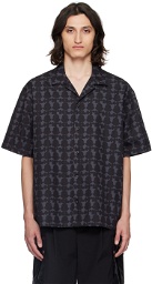 Moncler Gray & Black Print Shirt