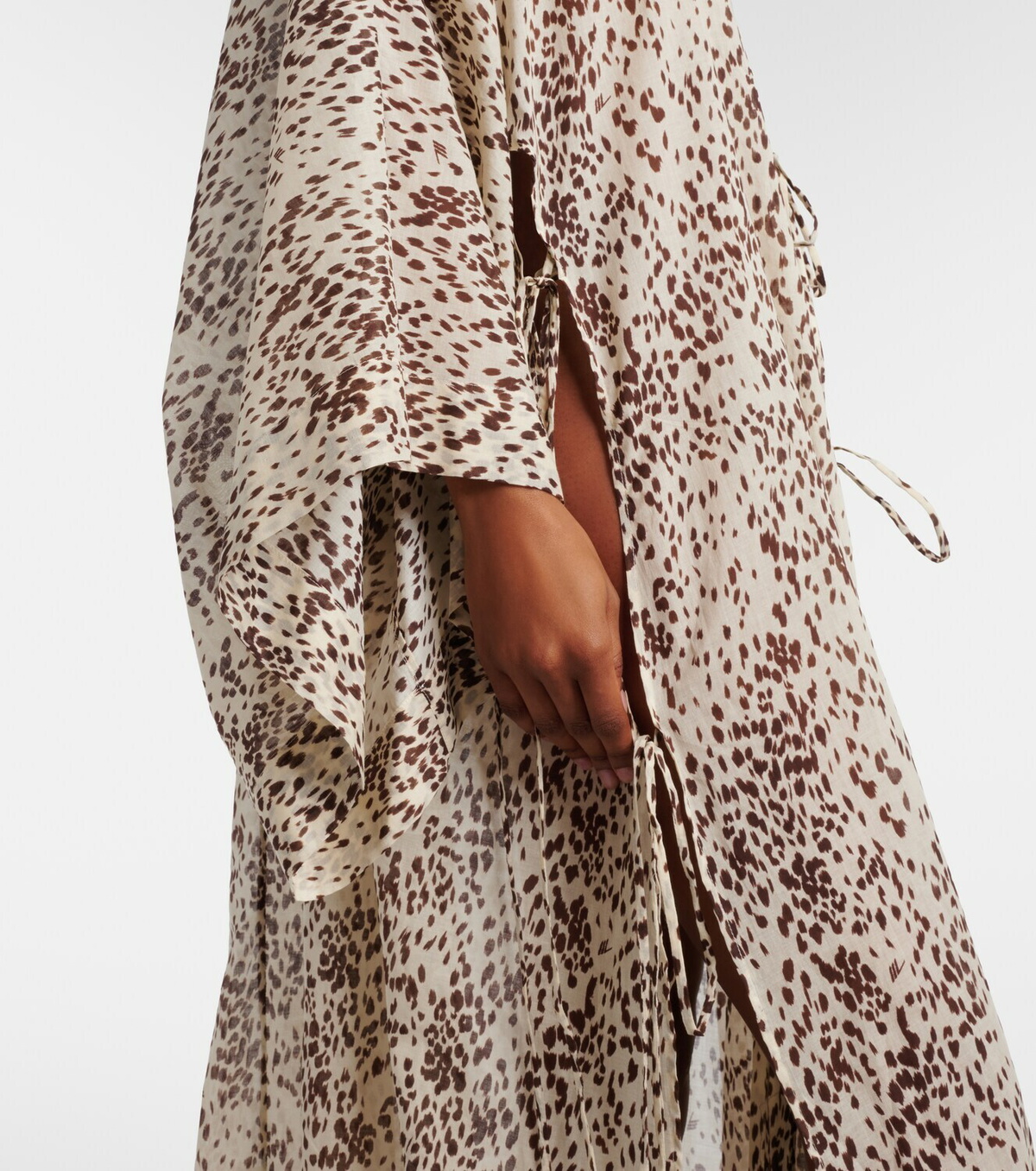 The Attico Leopard-print cotton beach cover-up