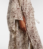 The Attico Leopard-print cotton beach cover-up