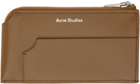 Acne Studios Brown Zip Wallet