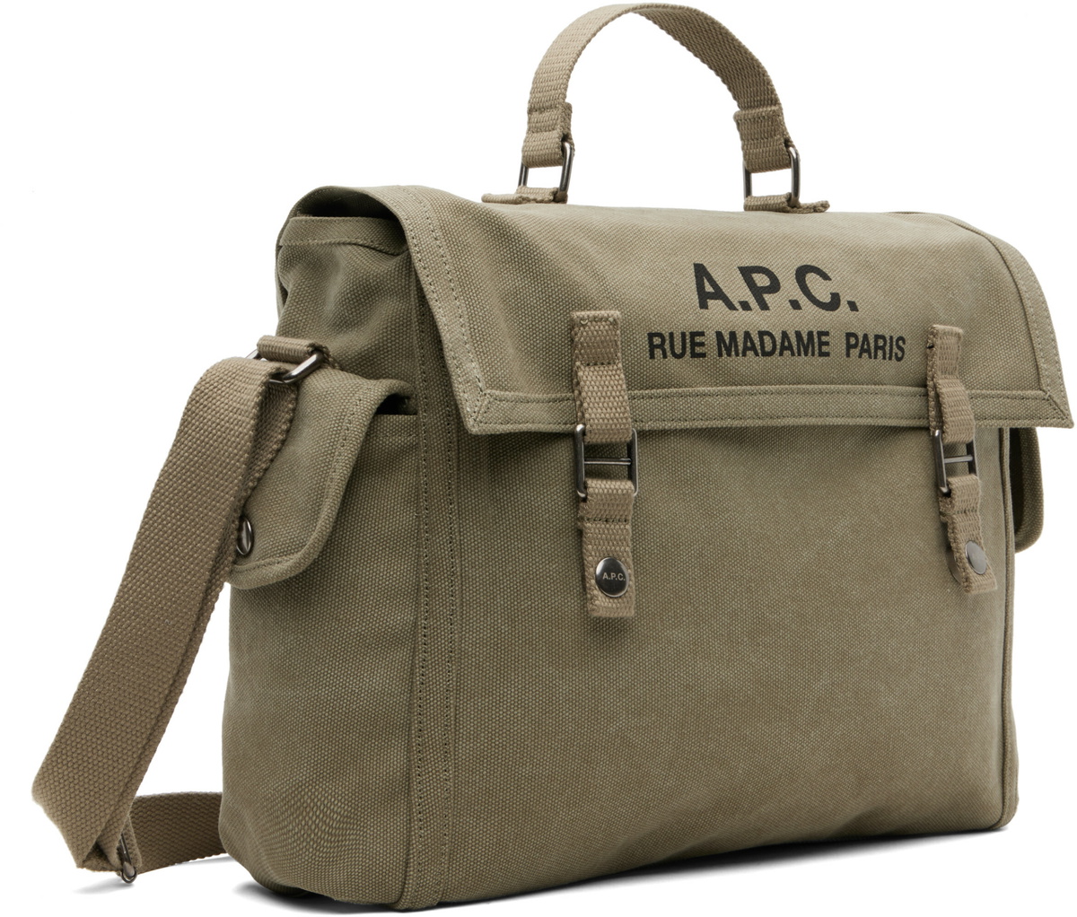 A.P.C. Khaki Recuperation Satchel
