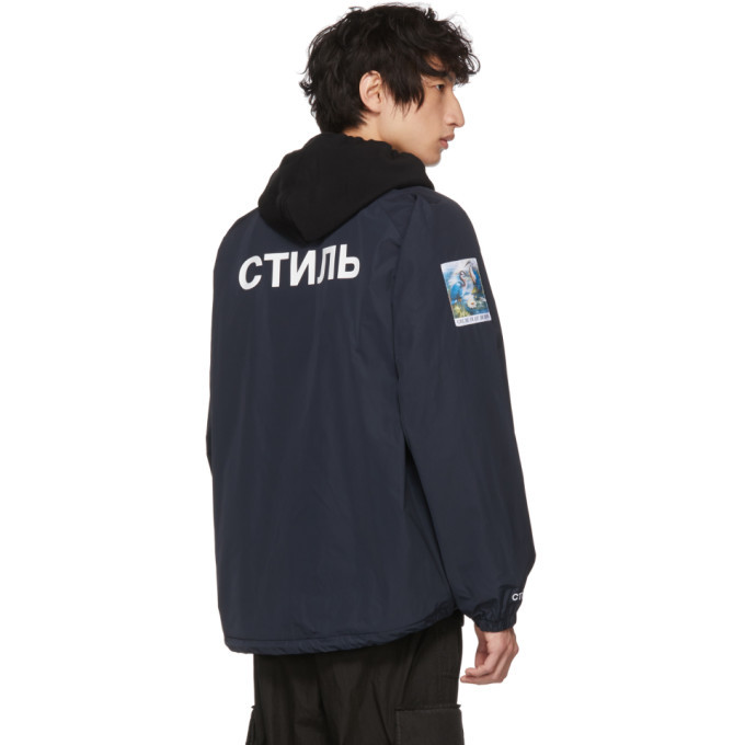 Heron Preston Blue Style Coach Jacket Heron Preston