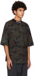 Palm Angels Khaki Camo Classic T-Shirt