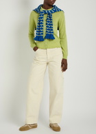 Damson Madder Voula Wool and Cashmere-blend Cardigan Green