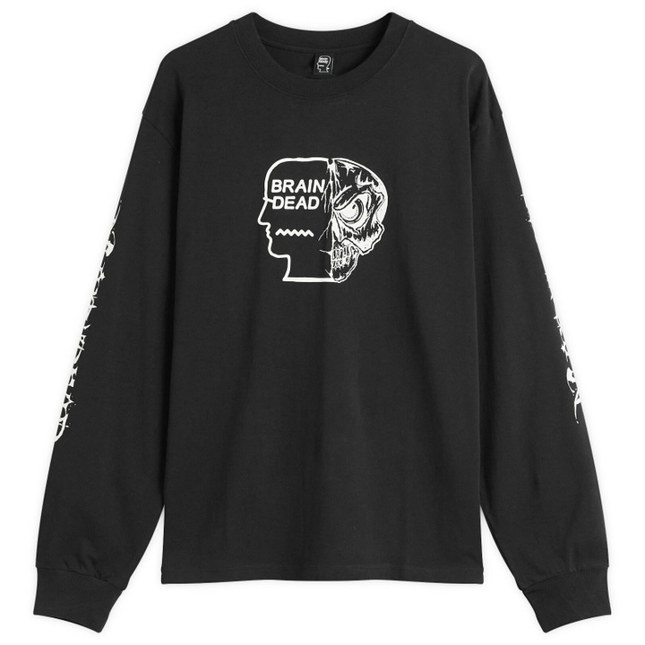 Photo: Brain Dead Men's Skull Mech Long Sleeve T-Shirt in Black