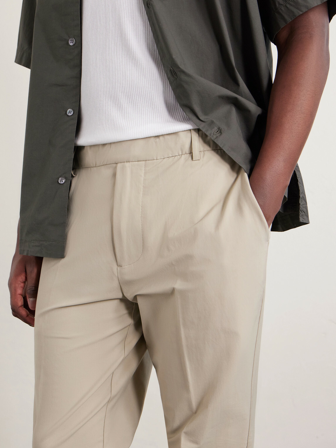 James Perse - Golf Slim-Fit Stretch Cotton-Blend Trousers - Neutrals