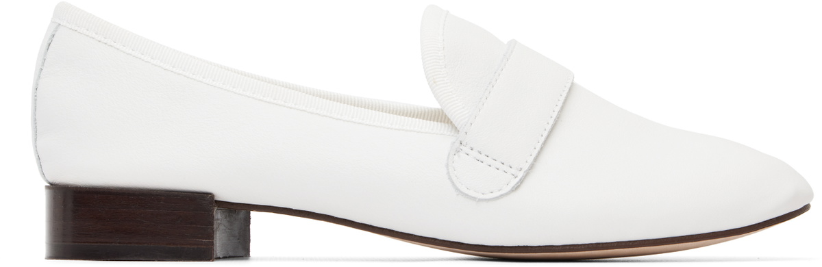 Repetto White Michael Loafers