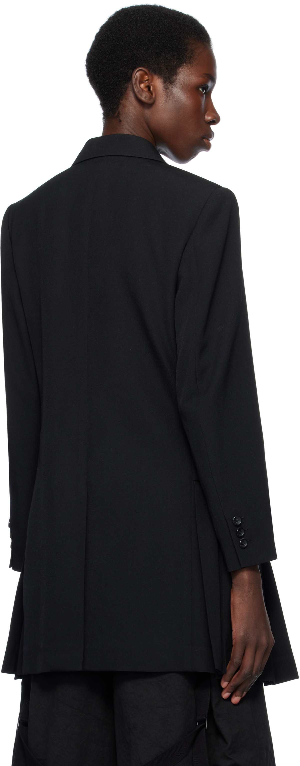 Comme des Garçons Comme des Garçons Black Wool Gabardine Medium Blazer