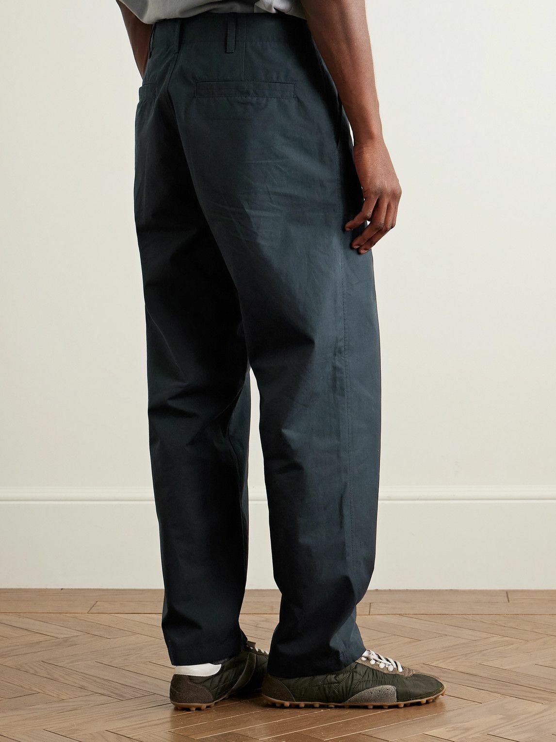 Stone Island - Ghost Straight-Leg Logo-Appliquéd Organic Cotton Chinos - Blue