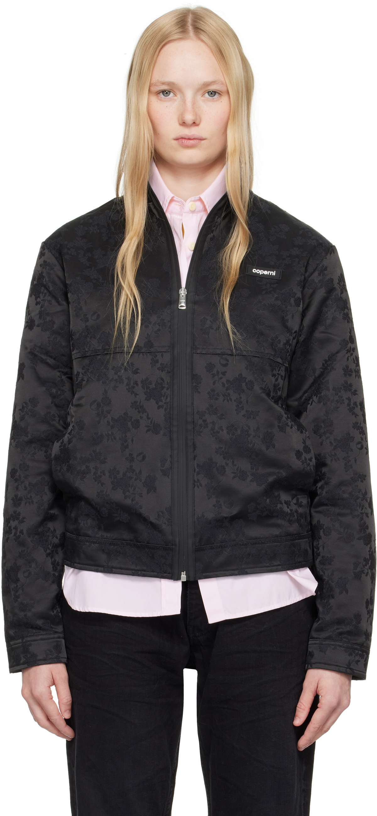 Coperni Black Jacquard Zipped Jacket Coperni