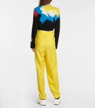 Loewe High-rise wool twill pants