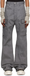 Rick Owens DRKSHDW Gray Geth Denim Cargo Pants