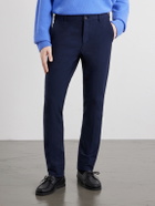 Eleventy - Straight-Leg Cotton-Blend Twill Chino - Blue