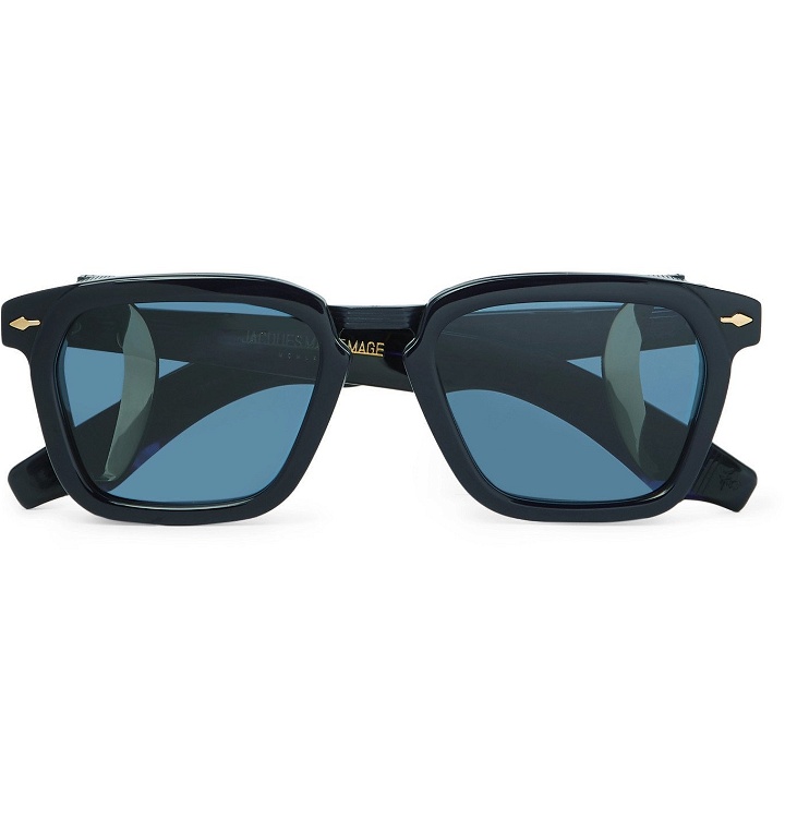 Photo: Jacques Marie Mage - Borodino Square-Frame Acetate Sunglasses - Blue