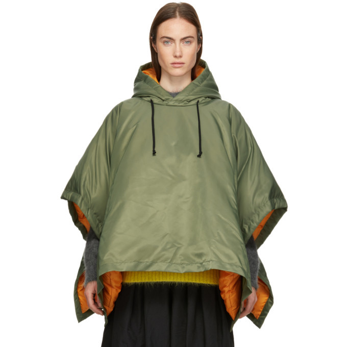 Comme des Garcons Comme des Garcons Khaki Down Hooded Poncho Comme