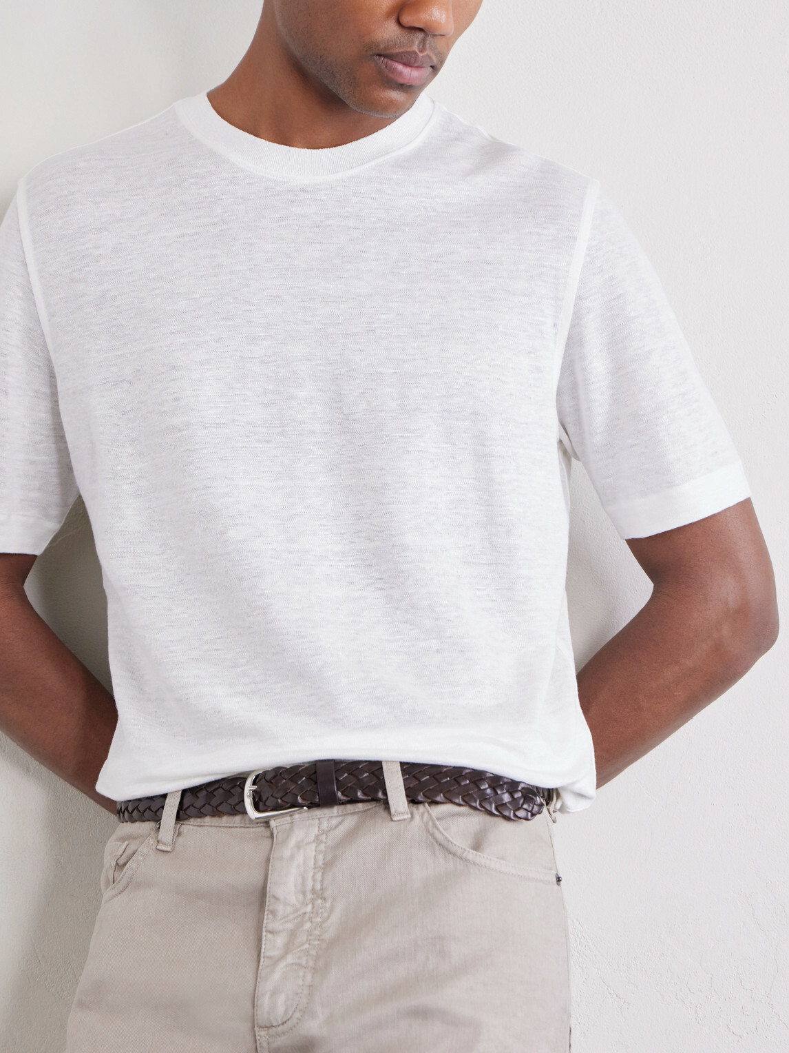 Zegna - Oasi Knitted Linen T-Shirt - White