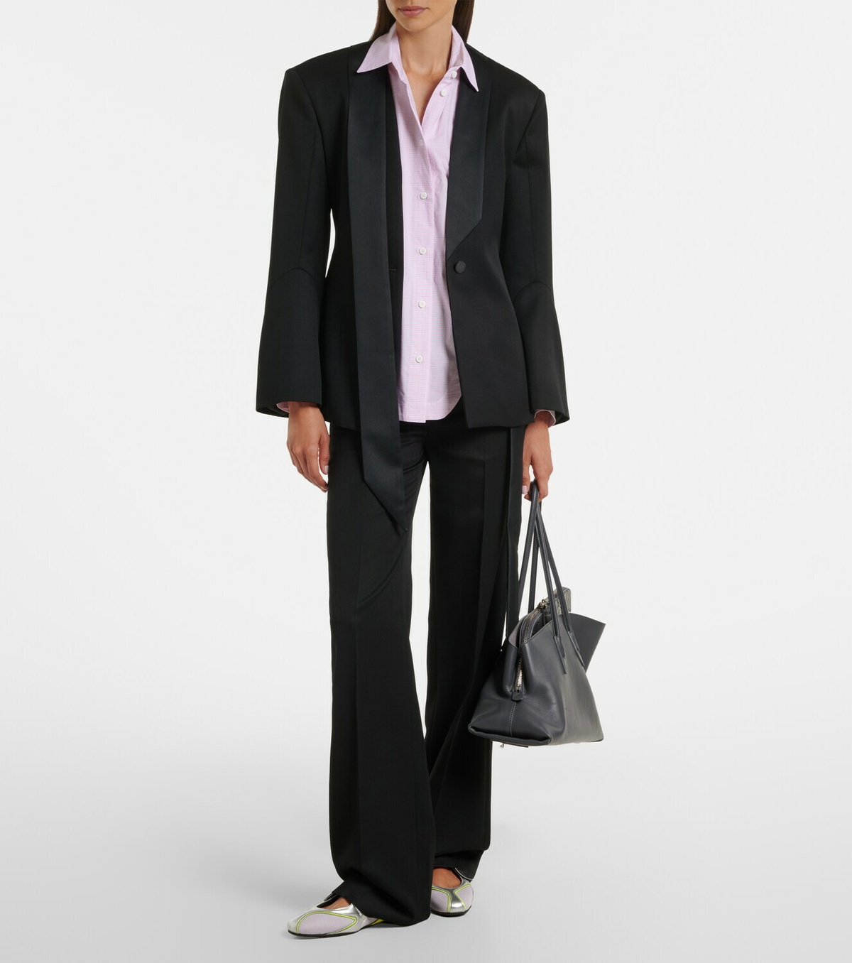 The Attico Virgin wool wide-leg pants