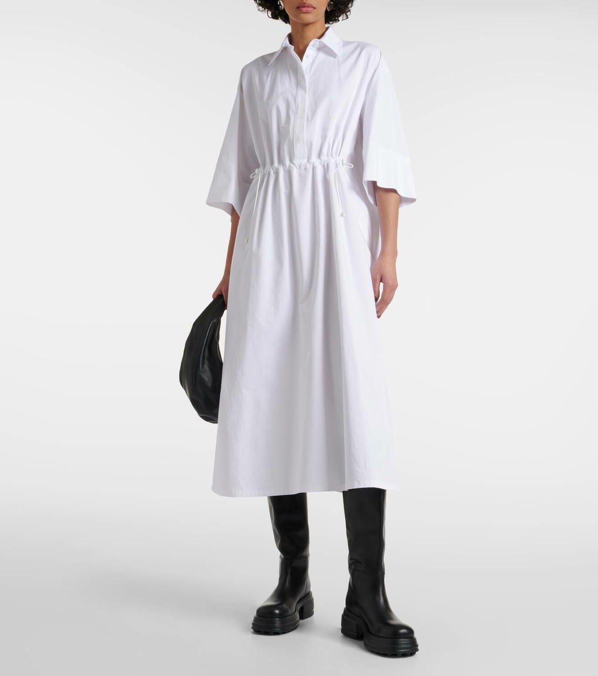 ☆DT☆入手困難☆上品Cotton & silk Dress/EULALIA/MaxMara Max Mara Eulalia cotton-blend midi shirt dress Max Mara