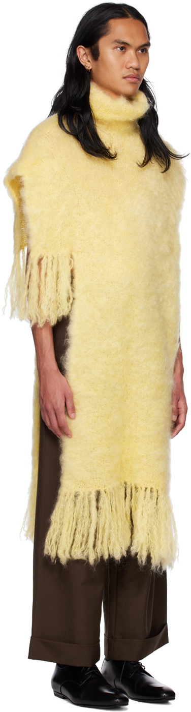 Lukhanyo Mdingi Yellow Fringed Turtleneck