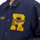 Polo Ralph Lauren Men's Reversible Varsity Jacket in Ink/Basic Gold
