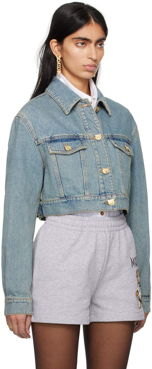 Moschino Blue Teddy Denim Jacket